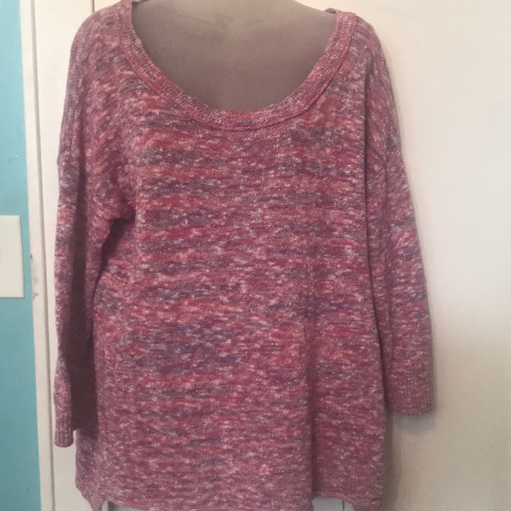 American Eagle Pink Multi Color Woman’s Sweater LG